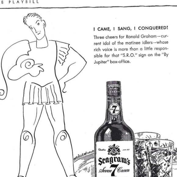 Segram 7 Crown Whiskey 1940s Vintage Print Ad - Picture 2 of 4